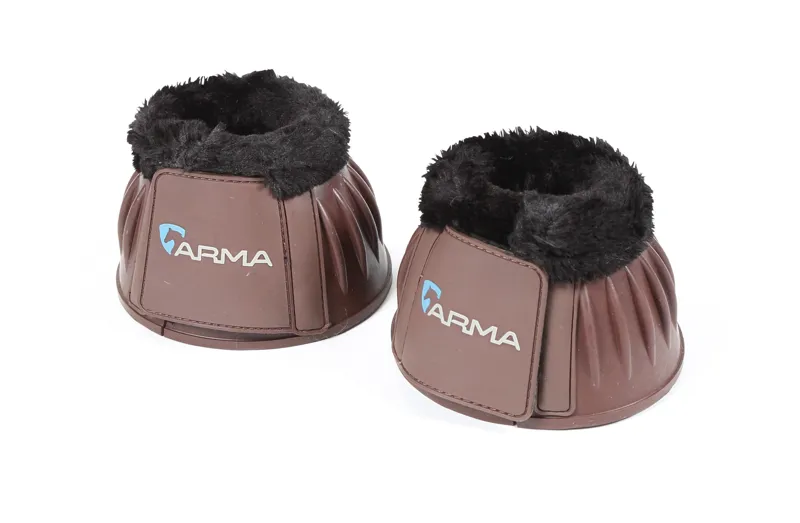 Shires - ARMA Fleece Over Reach Boots Brown-2