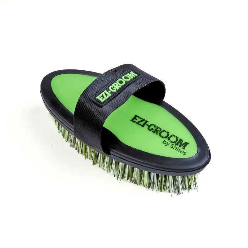 Ezi-Groom Small Grip Body Brush in Lime Green