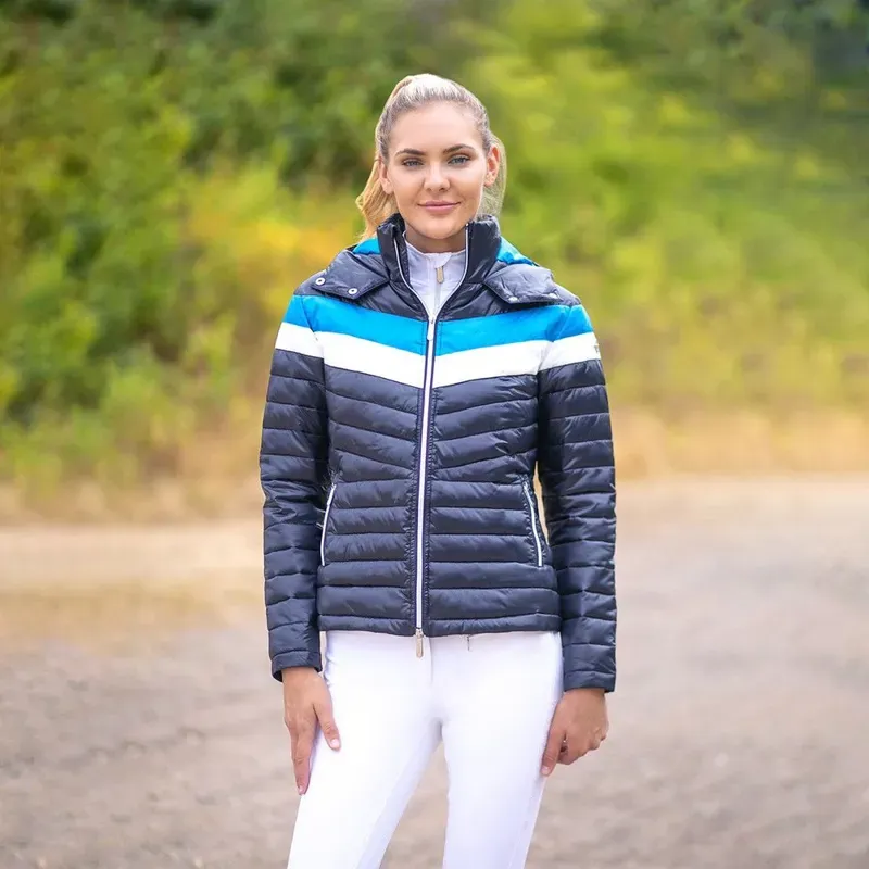 Coldstream Southdean Quilted Jacket in Navy/White/Blue-8