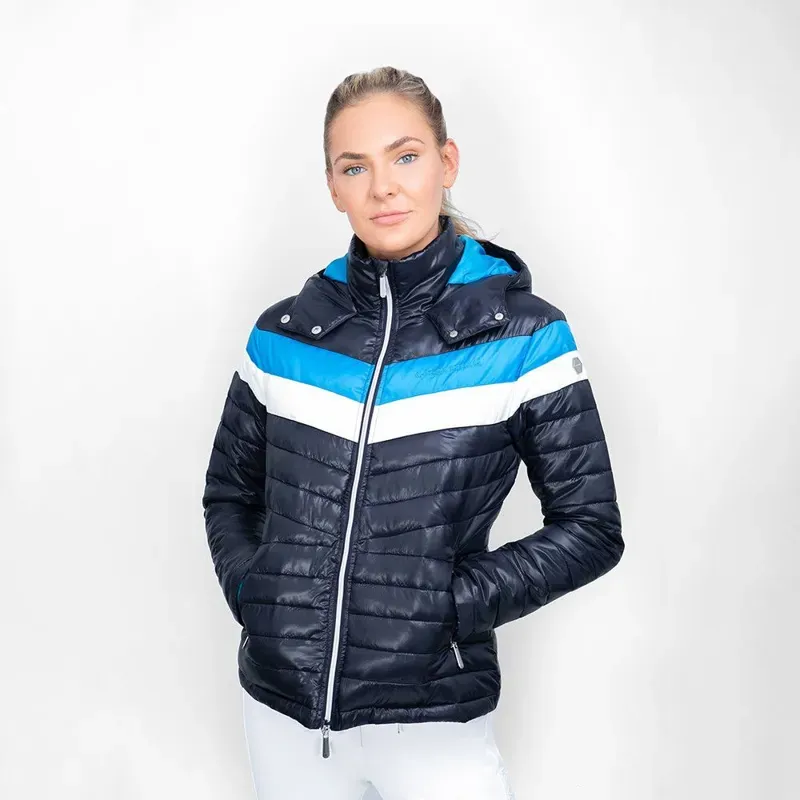 Coldstream Southdean Quilted Jacket in Navy/White/Blue