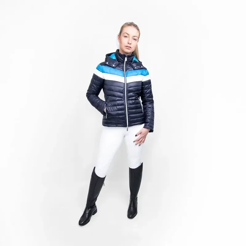 Coldstream Southdean Quilted Jacket in Navy/White/Blue-6