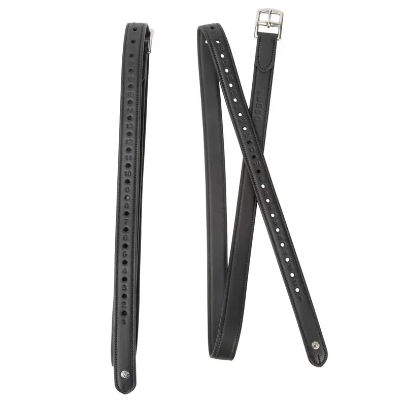 Velociti 1 x 61 Lusso Non Stretch Stirrup Leathers in Black