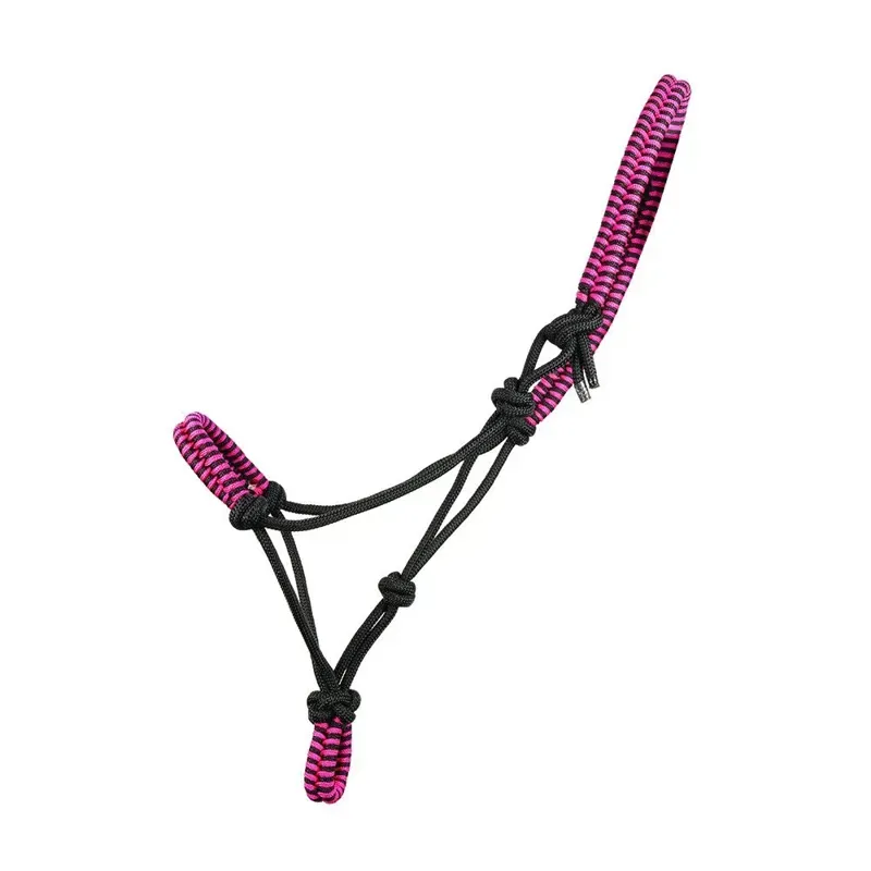 Hy Equestrian Cob/Full Double Braid Rope Halter in Pink
