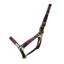 Hy Equestrian Polo Leather Head Collar in Navy/Red/White