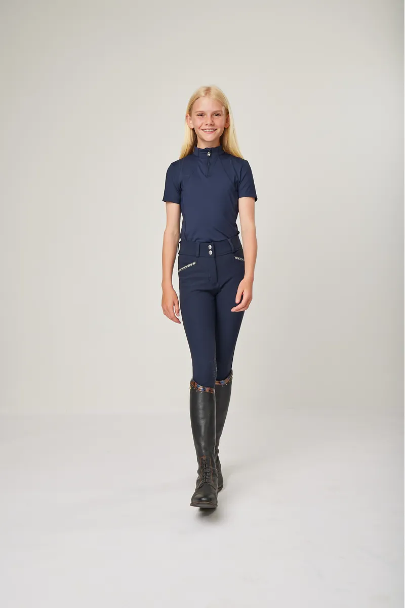 LeMieux Young Rider Short Sleeve Base Layer in Indigo-4