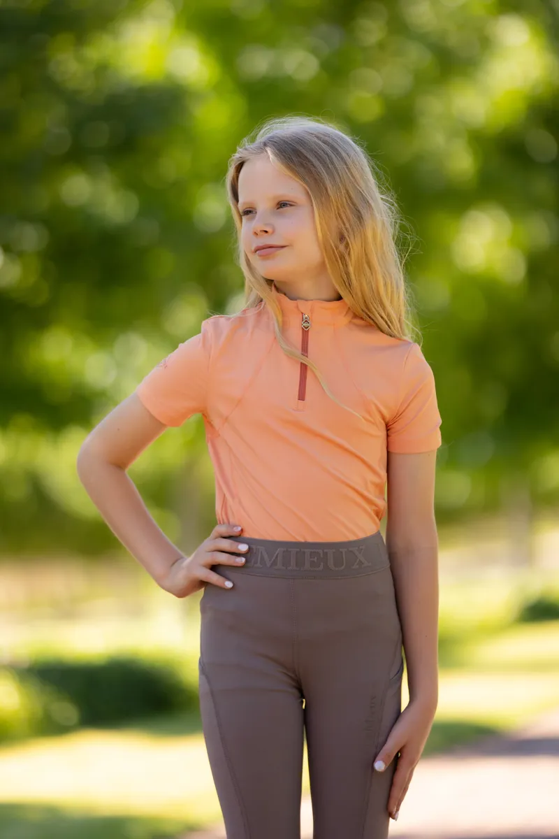 LeMieux Young Rider Short Sleeve Base Layer in Sherbet-3