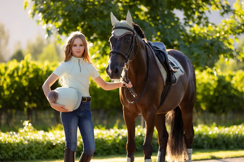 LeMieux Young Rider Short Sleeve Base Layer in Pistachio-3