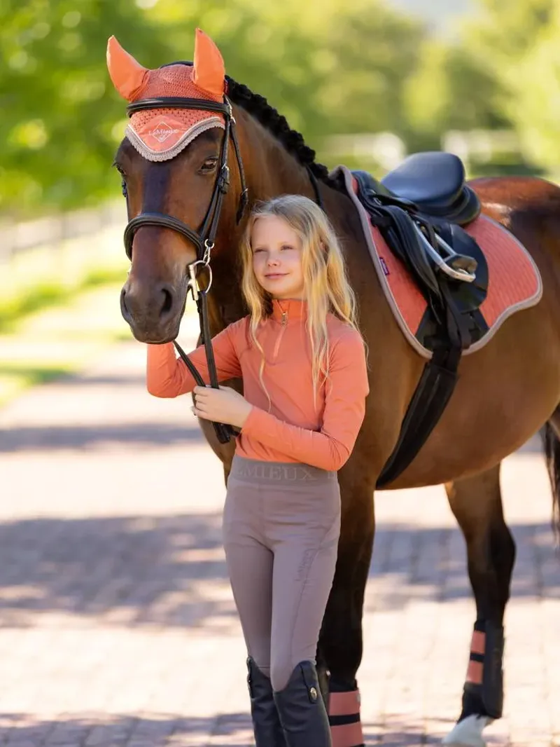 LeMieux Young Rider Base Layer in Apricot-3