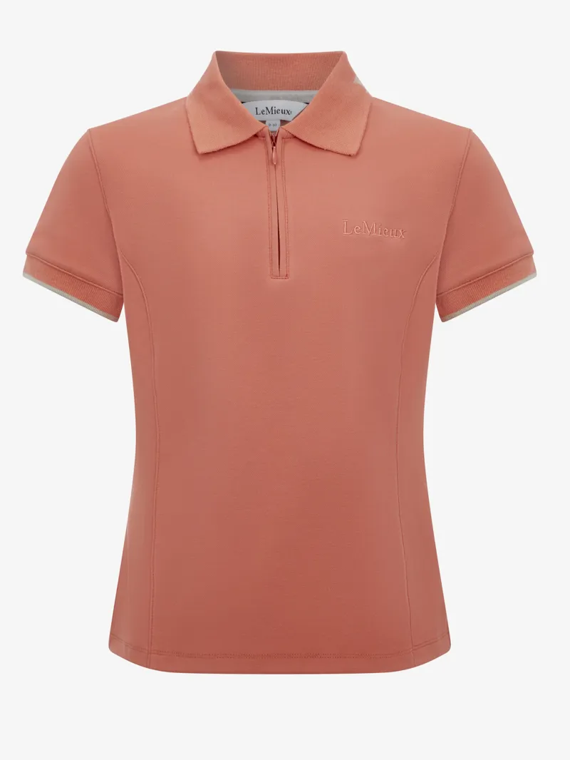 LeMieux Young Rider Polo Shirt in Apricot-2