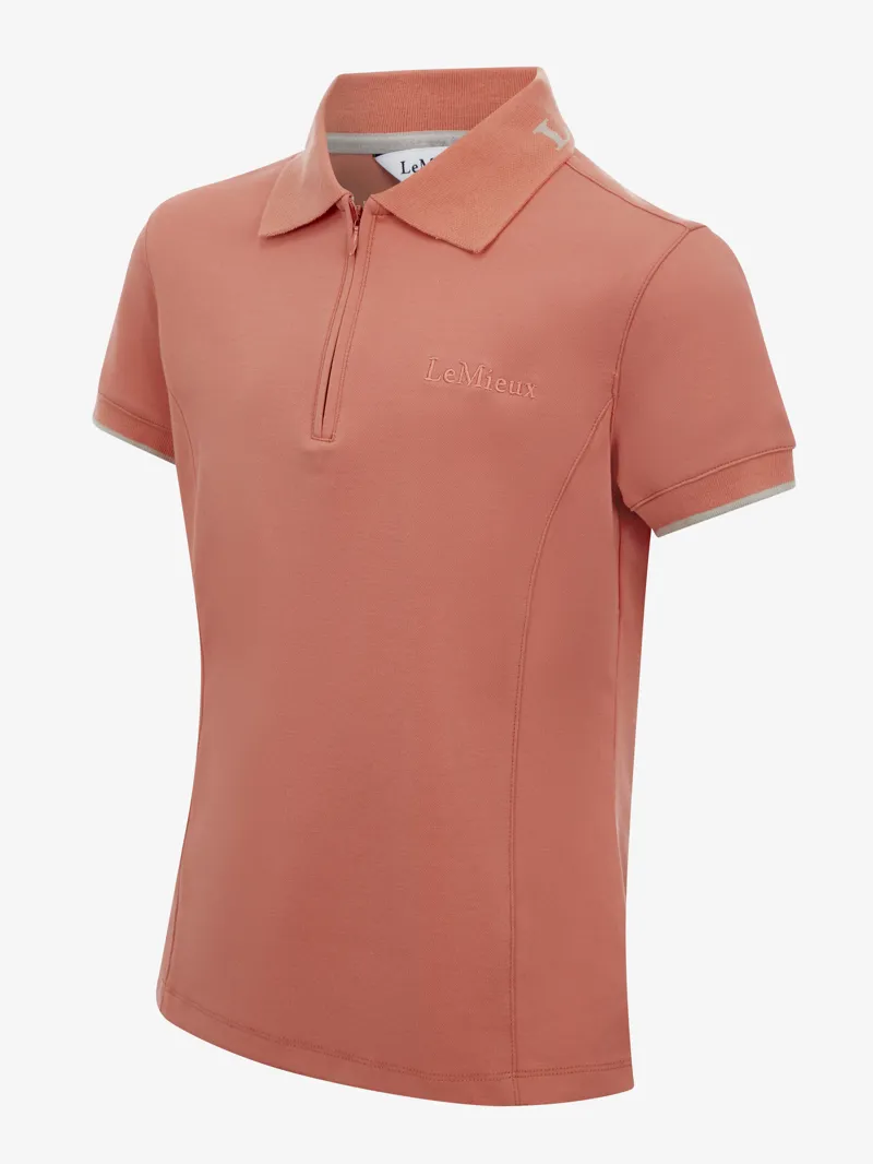 LeMieux Young Rider Polo Shirt in Apricot-3