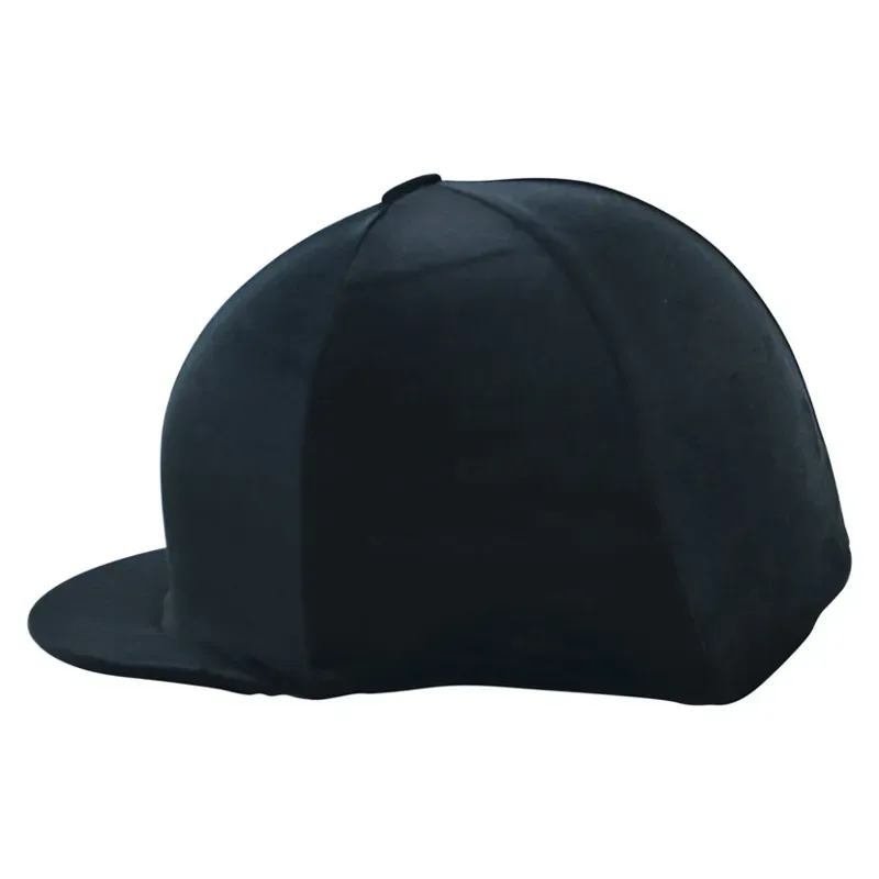 Hy Equestrian Velour Soft Velvet Hat Cover in Black