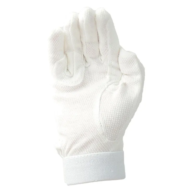 Hy Equestrian Cotton Pimple Palm Gloves in White