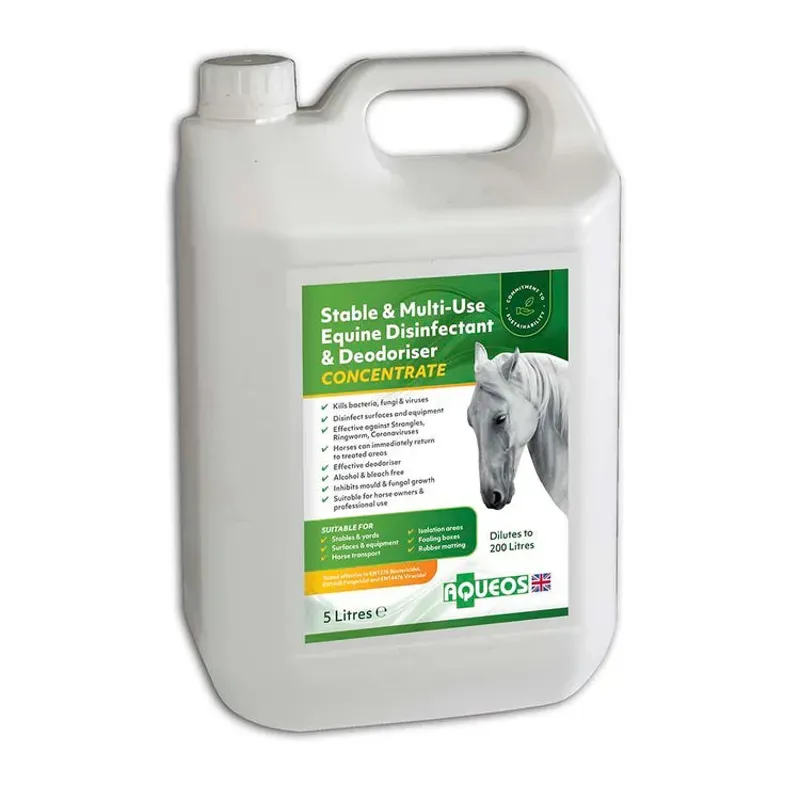 Aqueos Stable & Multi-Use Equine Disinfectant & Deodoriser Concentrate - 5 lt