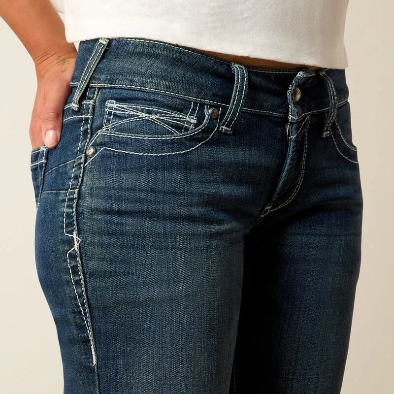 Ariat - WMS R.E.A.L. Mid Rise Stretch Icon Stackable Straight Leg Jean-4