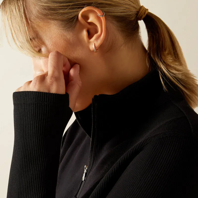 Ariat Lucent 1/4 Zip Baselayer Black-2