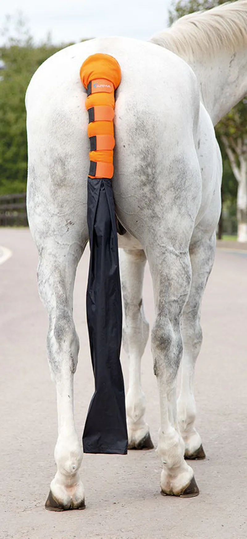Shires ARMA Padded Tail Guard With Bag ORANGE one size-1
