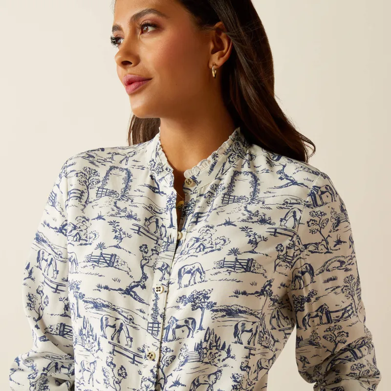 Ariat - Clarion Blouse Toile Scence Print-2
