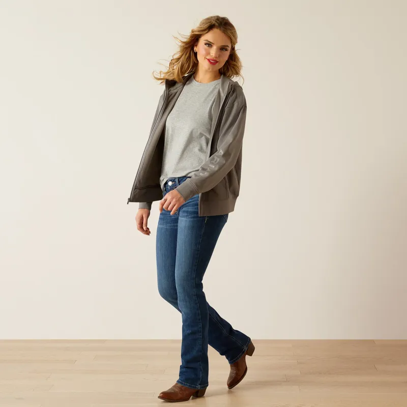 Ariat - Women's Breeze Full Zip Hoodie Smoked Pearl-2