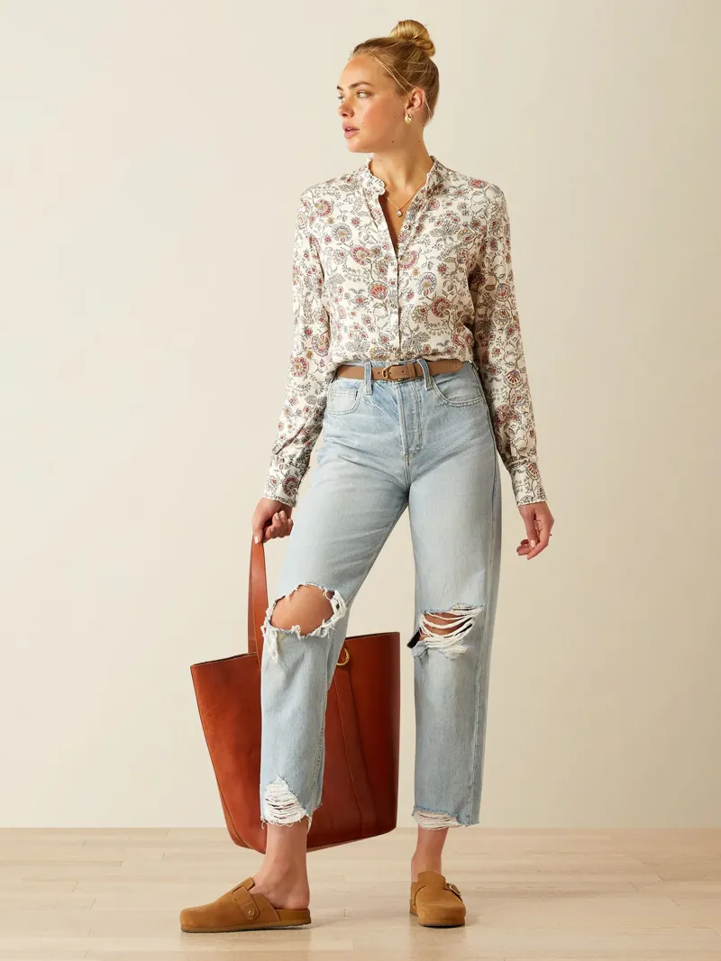 Ariat - Women's Clarion Long Sleeve Blouse Paisley Perennial-1