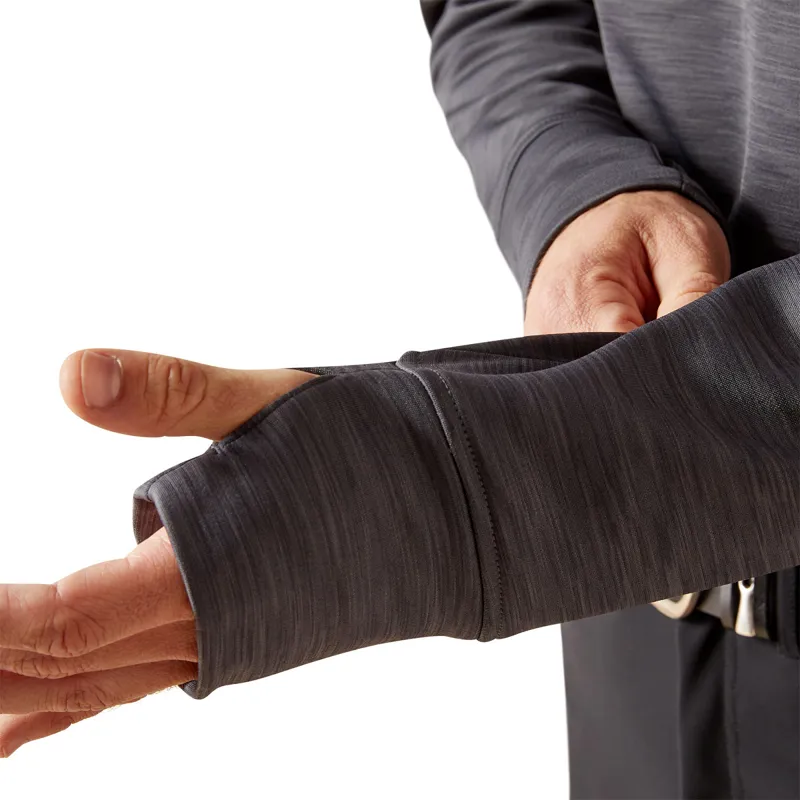 Ariat - Mens Tek Team 1/2 Zip Sweat Shirt In Ebony-3