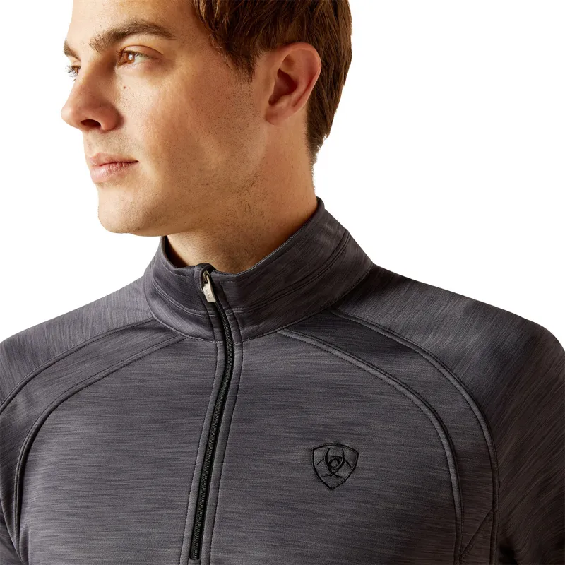 Ariat - Mens Tek Team 1/2 Zip Sweat Shirt In Ebony-1