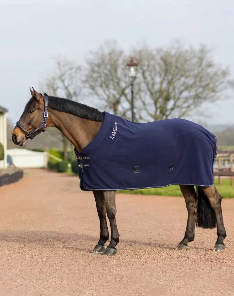 LeMieux Kudos Fleece Cooler Rug Navy-1