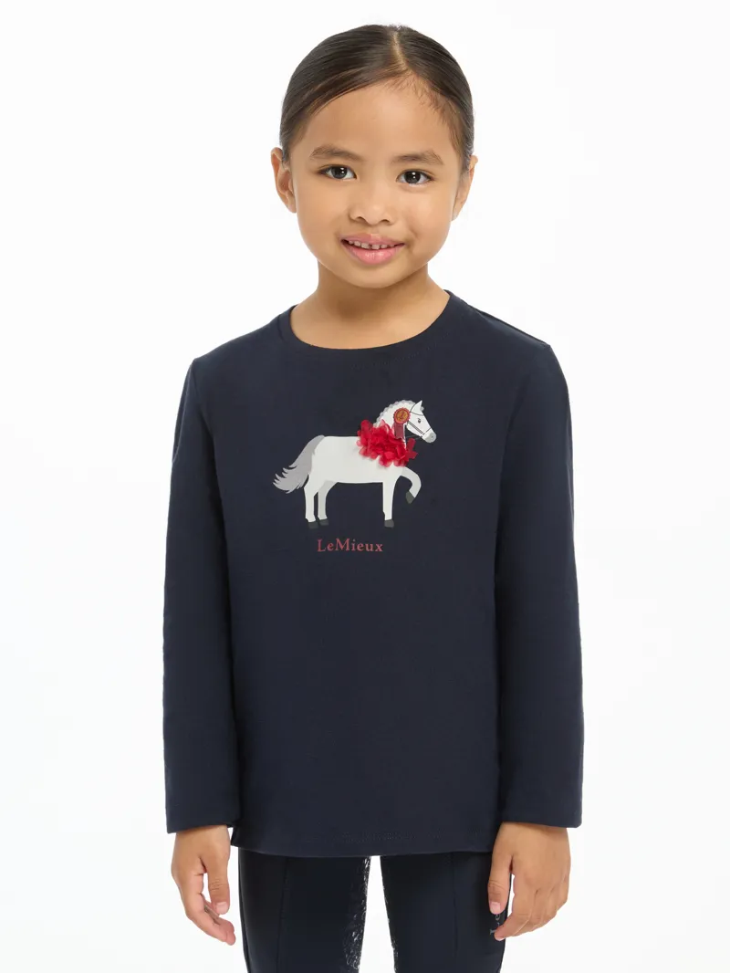 Lemieux Mini Jessie Long Sleeve Top Navy-4
