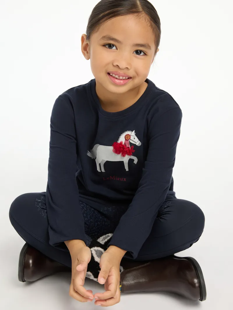 Lemieux Mini Jessie Long Sleeve Top Navy-1