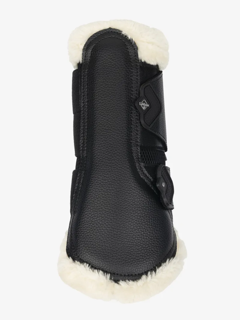 LeMieux - Fleece Edged Mesh Brushing Boots Black/Natural-2