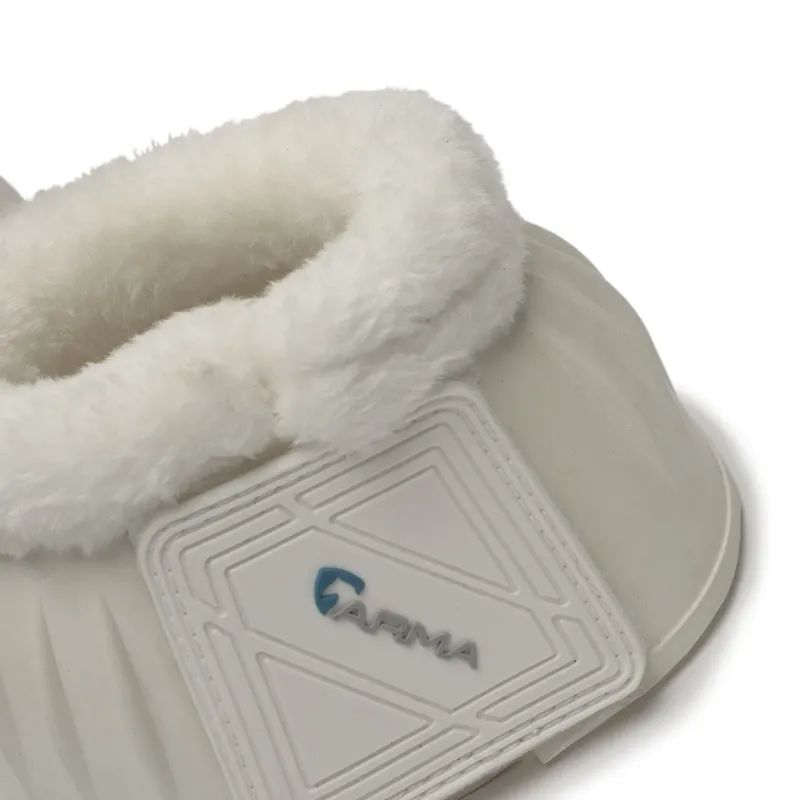 Shires - ARMA Black Fleece Over Reach Boots White-1