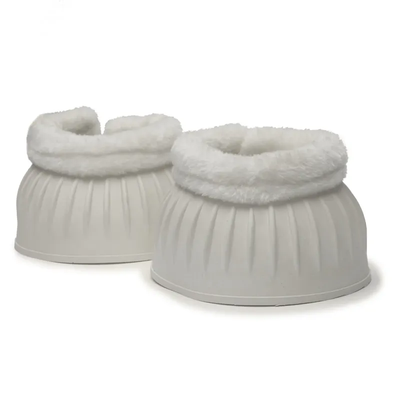 Shires - ARMA Black Fleece Over Reach Boots White-2