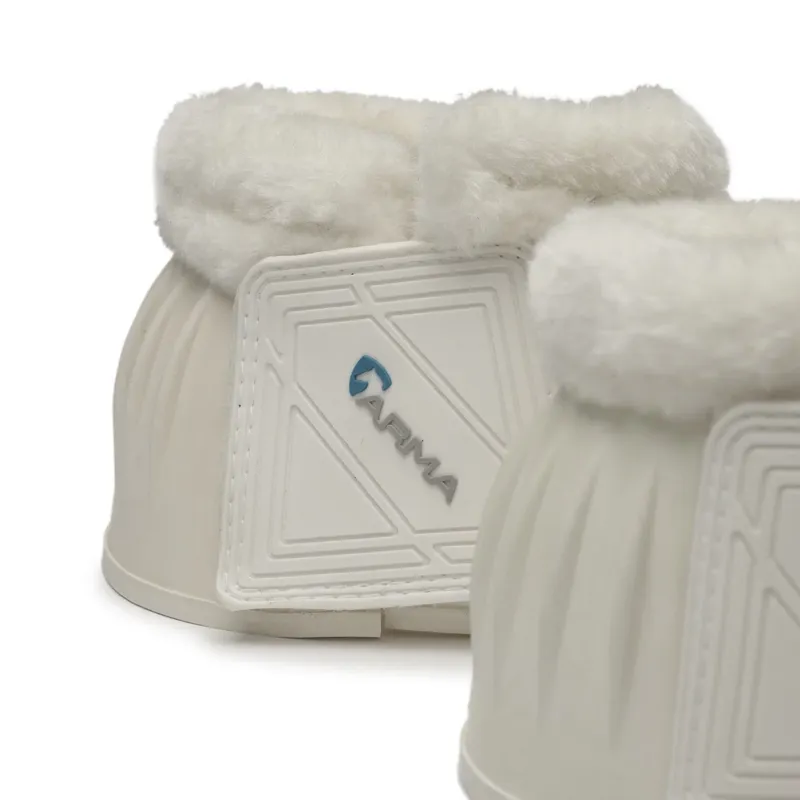 Shires - ARMA Black Fleece Over Reach Boots White-3