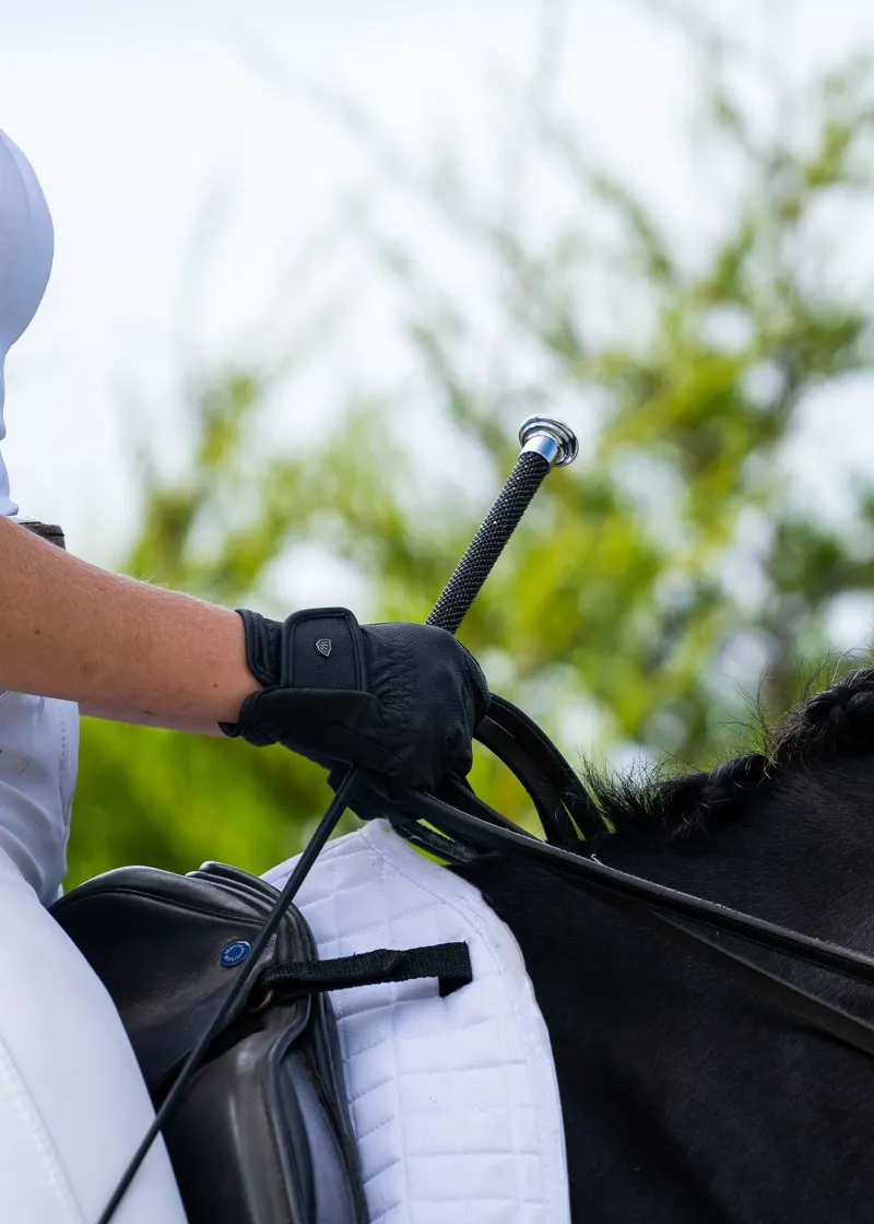 WoofWear Glitz Dressage Whip in Black