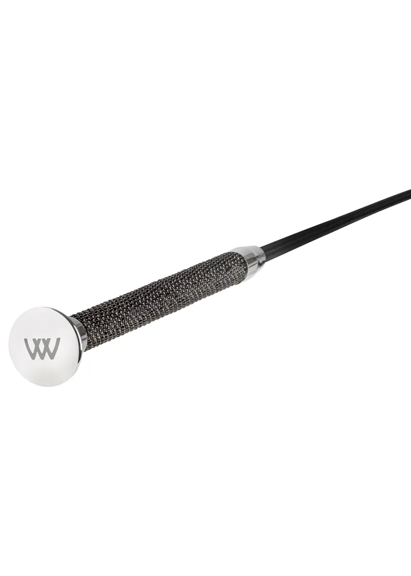 WoofWear Glitz Dressage Whip in Black-1