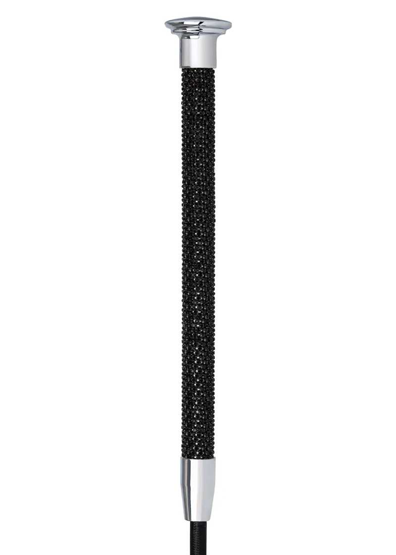 WoofWear Glitz Dressage Whip in Black-3