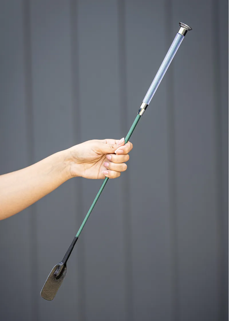 WoofWear Gel Fusion Riding Whip in British Racing Green