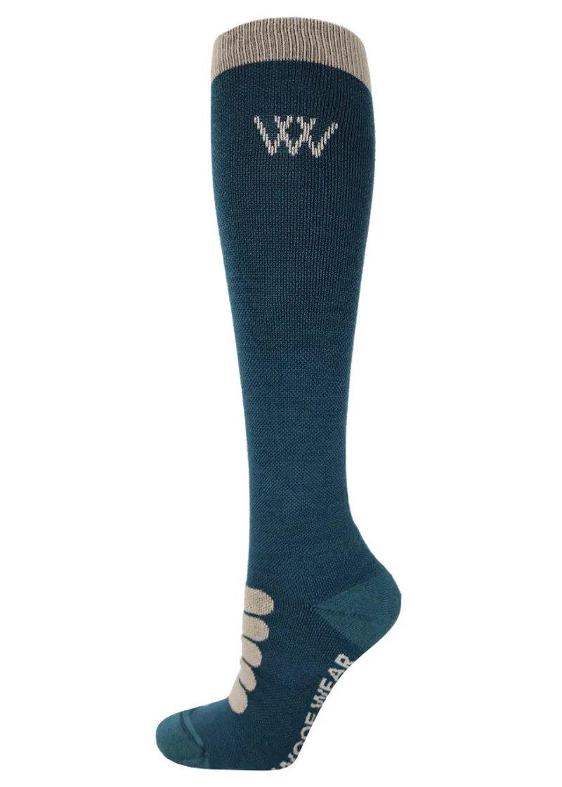 Woof Wear - Long Winter Tech Riding Sock Petrol Large