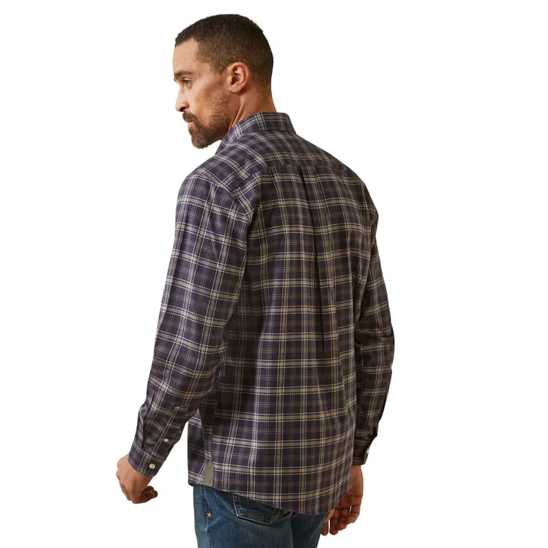 Ariat - Men's Clement Long Sleeve Shirt  Navy Plaid-1