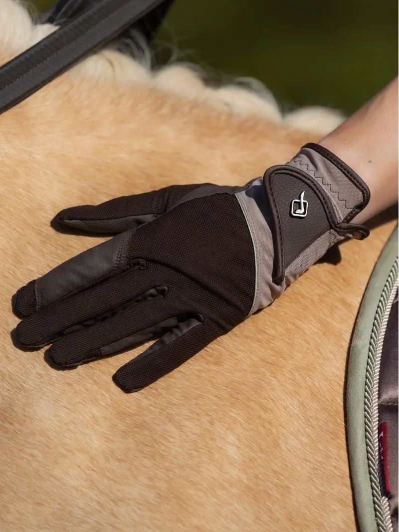 LeMieux Pro Mesh Glove in Fern / Brown-1