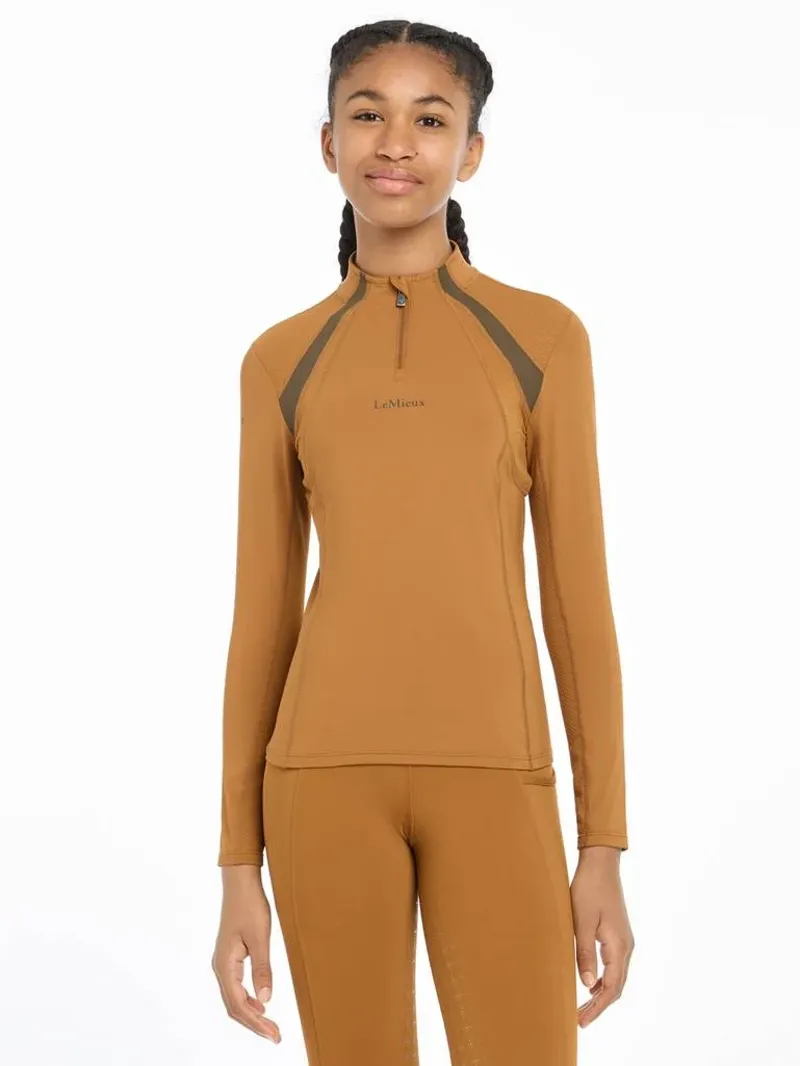 Lemieux Young Rider Mia Mesh Base Layer Ginger-1