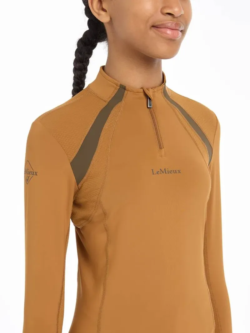 Lemieux Young Rider Mia Mesh Base Layer Ginger-2