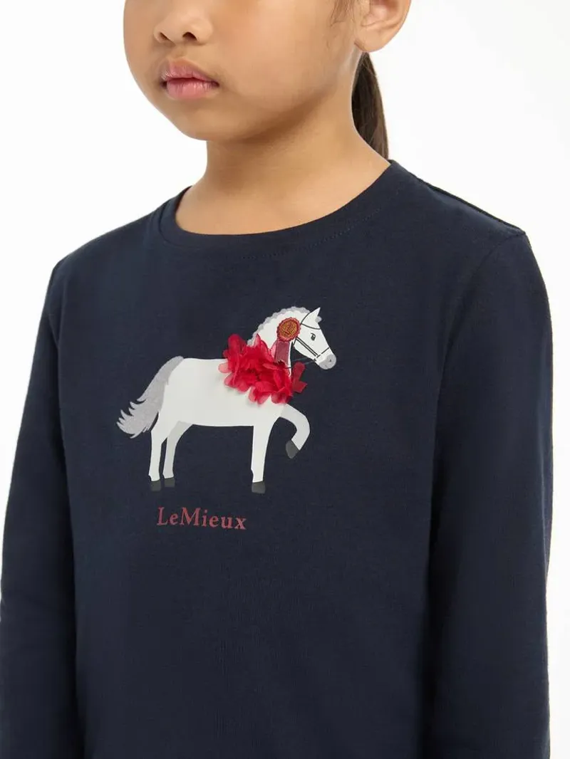 Lemieux Mini Jessie Long Sleeve Top Navy-3