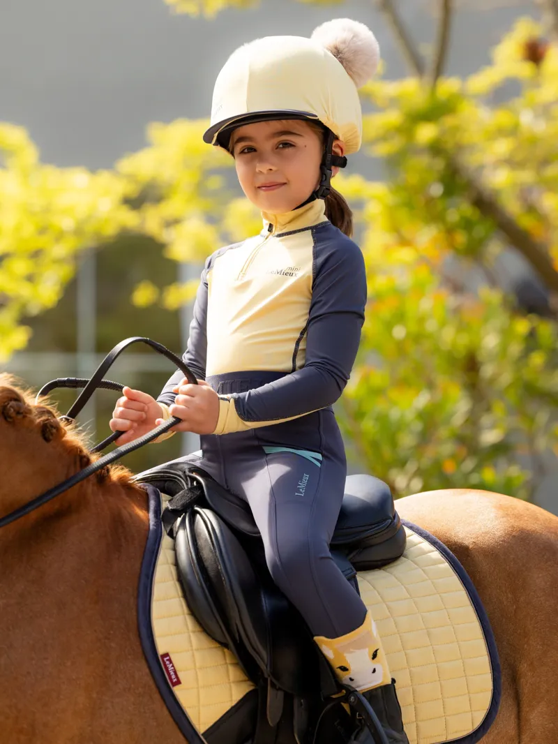 LeMieux - Mini Double Pom Hat Silk Mimosa-1