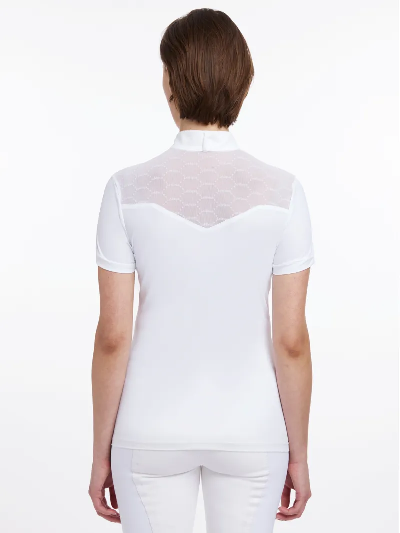 LeMieux Emily Short Sleeve Show Shirt in White-1