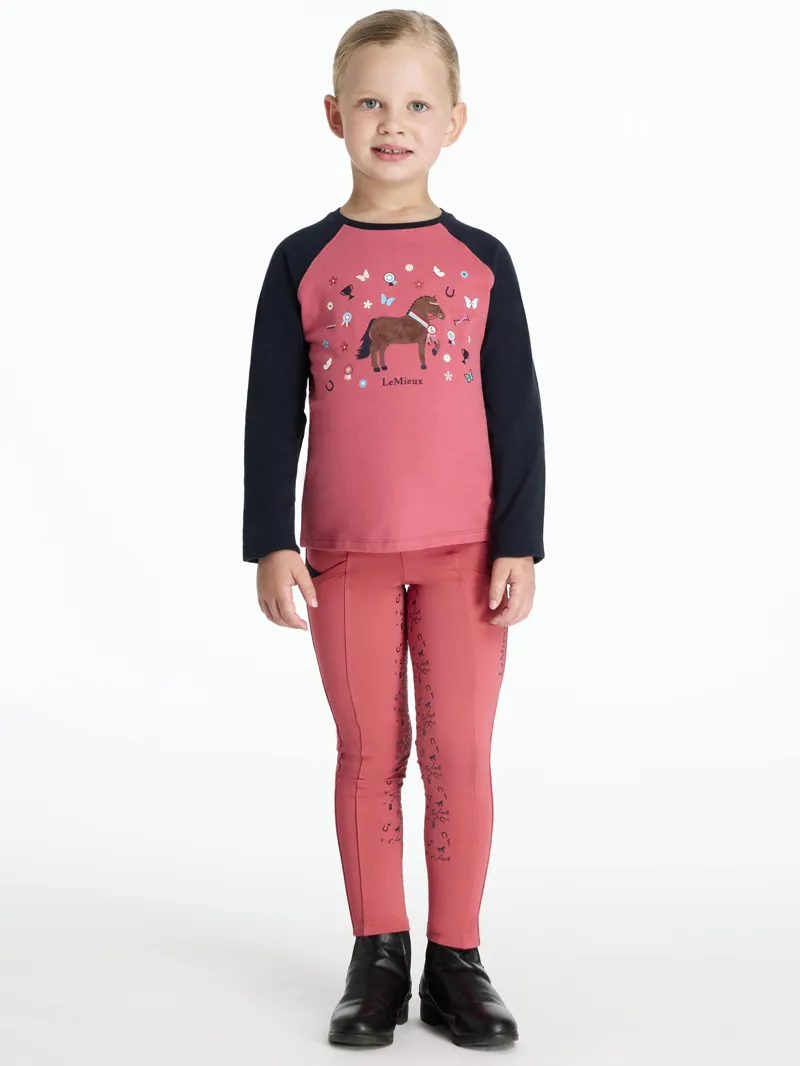 LeMieux - Mini Jamie Chancer Long Sleeve Top Cranberry
