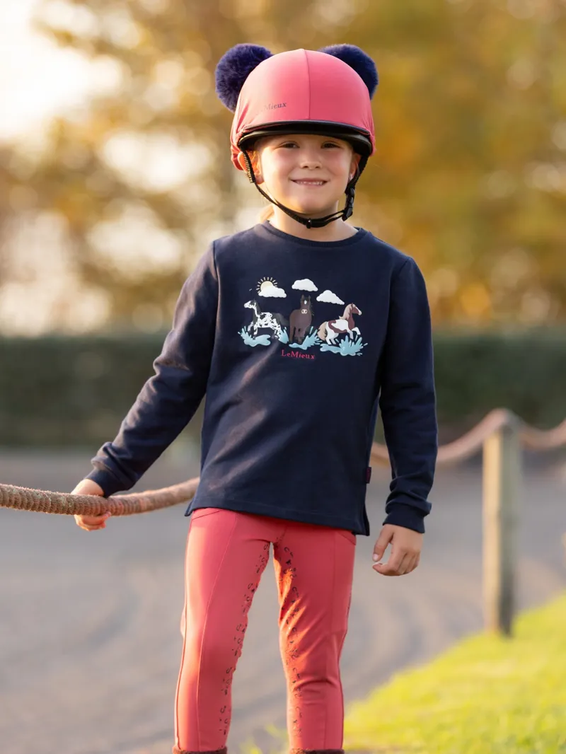 Lemieux - Mini Poppy Long Sleeve Top Navy-2