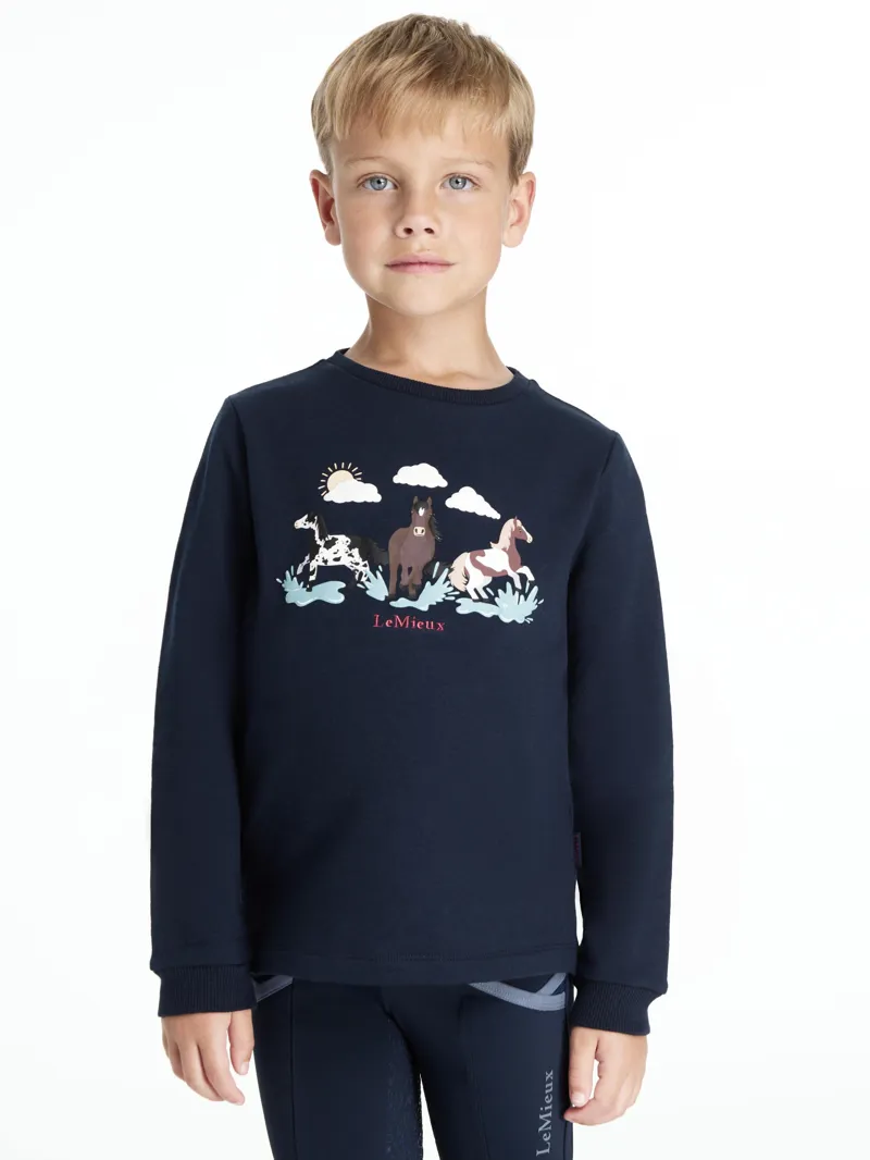 Lemieux - Mini Poppy Long Sleeve Top Navy-5
